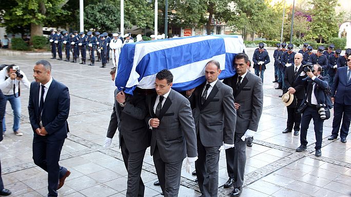 Αποτέλεσμα εικόνας για Cerimonia funebre in Grecia per l’ex primo ministro conservatore Constantine Mitsotakis