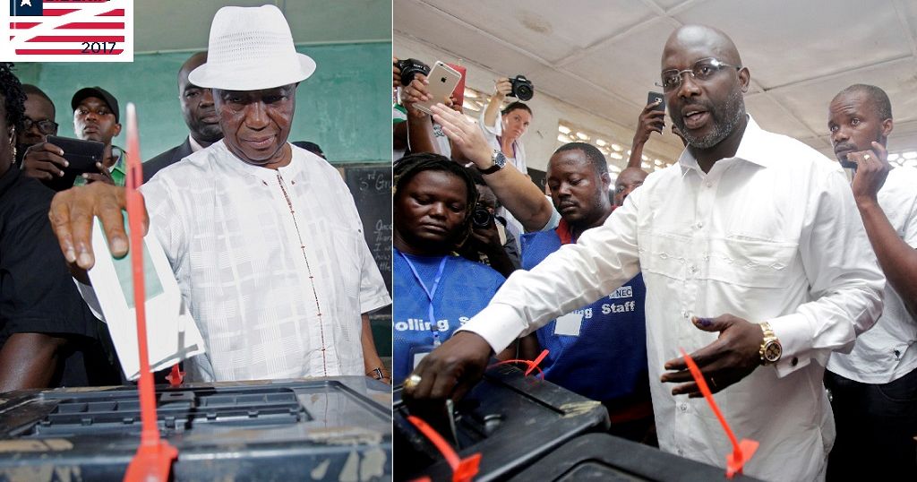 Image result for Voting ends in contentious Liberia presidential run-off election