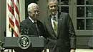 Bush praises Abbas in landmark meeting