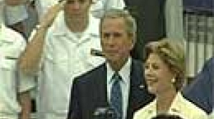 Bush uses WWII anniversary to plea for more support