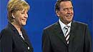 Schroeder, Merkel in televised duel