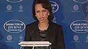 Rice in Israel to push for peace