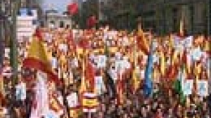 Anti-government protests across Madrid