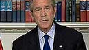 Bush defends Iraq war on fourth anniversary