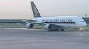 Superjumbo arrives in Singapore