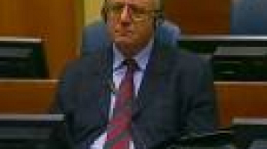 Leader of the Serbian Radical Party faces accusers in The Hague