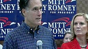 Romney walks Nevada caucas