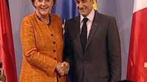 Merkel backs Sarkozy on EU agenda and Irish question