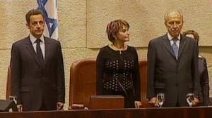 Sarkozy calls for security for Israel and a Palestinian state