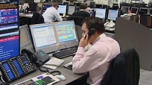 Oil down, shares up