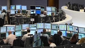 Europe shares down but falls limit