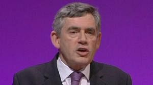 Brown makes party conference speech