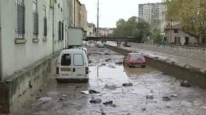 Streams of mud through French villages