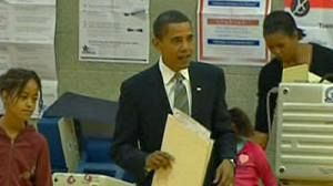 Barak Obama vote à Chicago