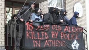 Anti-Greek protestors storm London embassy