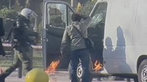 Disturbances continue outside police tribunal