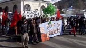 Protesters voice anger at Davos forum