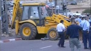 Palestinian shot dead after digger rampage