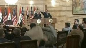 Iraqi shoe thrower jailed for three years