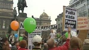 Manifestation contre le bouclier antimissile à Prague