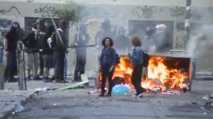 Randale in Athen