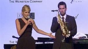 Clinton sax auctioned at Cannes Aids gala