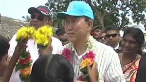 Ban Ki Moon au Sri Lanka pour rencontrer des réfugiés