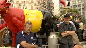 Bruxelles concède une aide aux producteurs de lait en colère