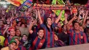 Barcelona celebrates Champions League win