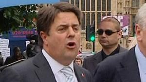 British racist MEP abandons press conference