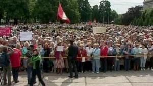 Latvia protests budget cuts