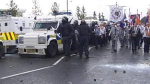 Violence greets Orange parade in Belfast