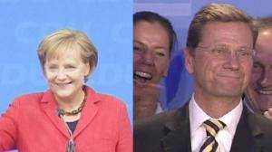 Merkel y Westerwelle; las caras del futuro gobierno alemán