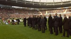 Thousands pay tribute to suicide goalkeeper