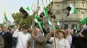 Große Bauerndemonstration in Madrid