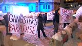 Protesters tell Trump he's not welcome in Davos