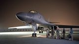 A U.S. B-1B Lancer being deployed to launch strike in Syria
