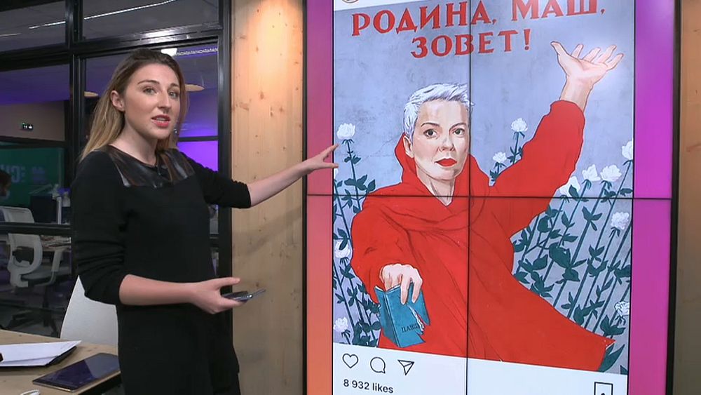 Soviet WWII propaganda revised to hail Belarus opposition figure - art Soviet WWII propaganda revised to hail Belarus opposition figure