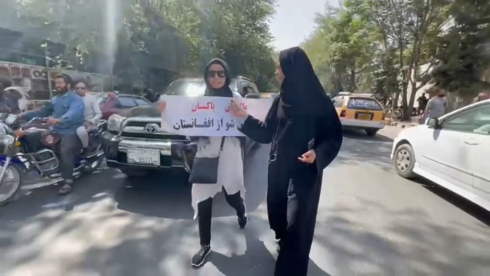 Watch: 'My life has no value if I'm stuck home,' Afghan woman protests - NewsOpener Watch: 'My life has no value if I'm stuck home,' Afghan woman protests