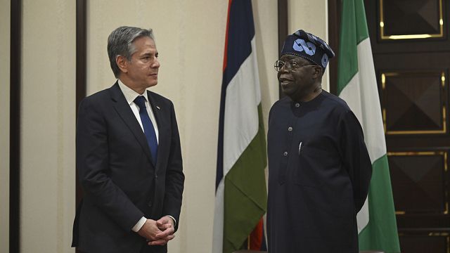 Le président nigérian Bola Ahmed Tinubu reçoit  Antony Blinken