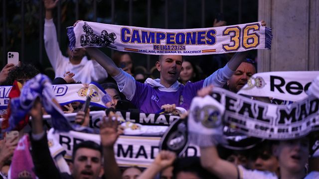Football : Madrid célèbre le 36e sacre du Real en Liga