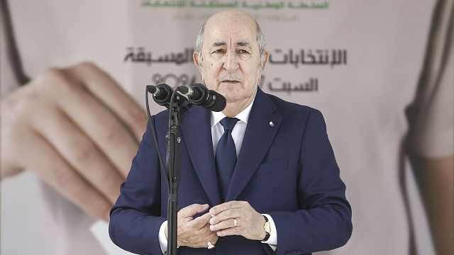 Abdelmajid Tebboune sworn in for a second term as Algeria's president, after court confirmed victory thumbnail