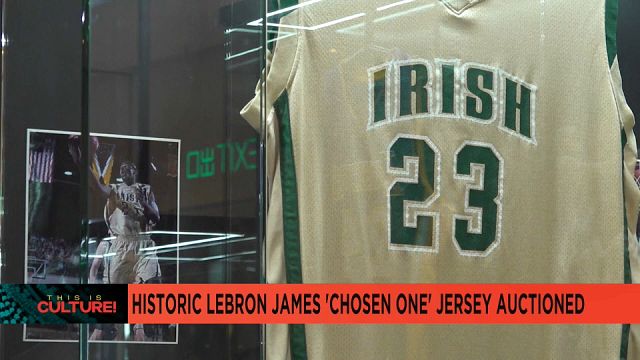 Iconic high school jersey worn by basketball star LeBron James on auction thumbnail