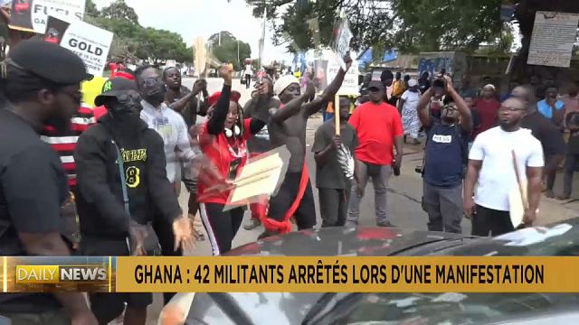 Ghana police arrest dozens of protesters denouncing the authorities's handling of the economy thumbnail