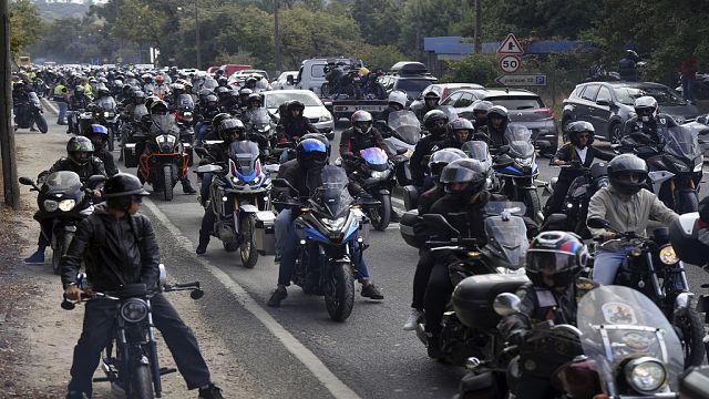 Motorcyclists gather in their thousands at Fatima shrine for blessing of the helmets thumbnail