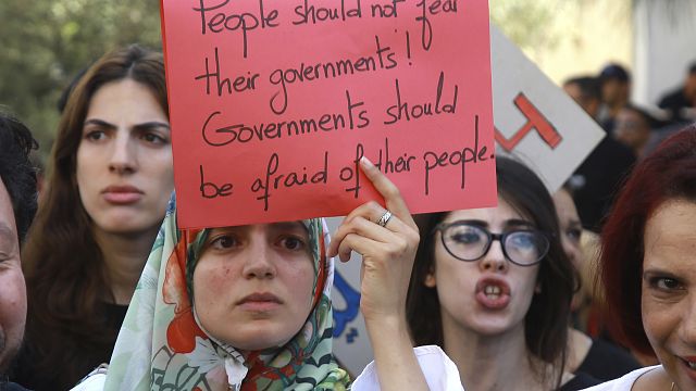 Tunisians protest against President Kais Saied before October 6 election thumbnail