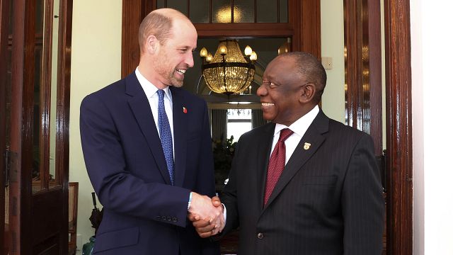 President Cyril Ramaphosa meets Prince William, during William's South Africa Visit thumbnail