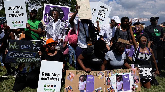 South Africans protest gender violence after child rape allegation