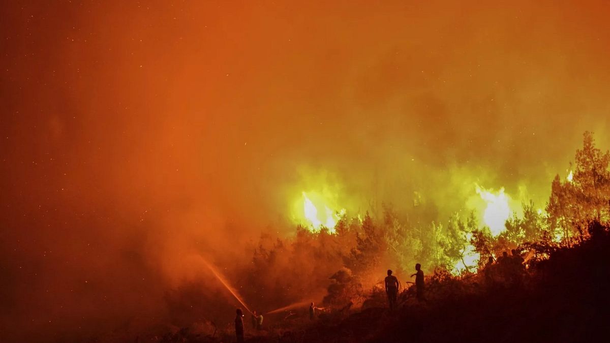 Firefighters in Cyprus battle huge wildfires that forced evacuation of four villages thumbnail