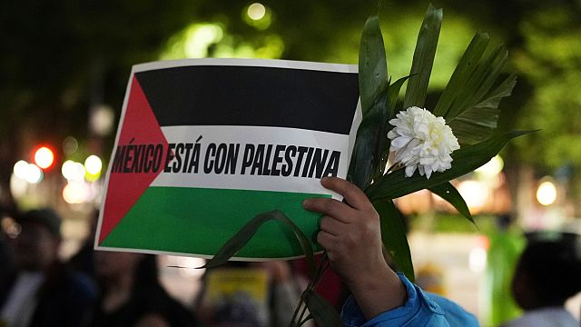 Mexico City rally over Israeli strike that killed journalists in Gaza